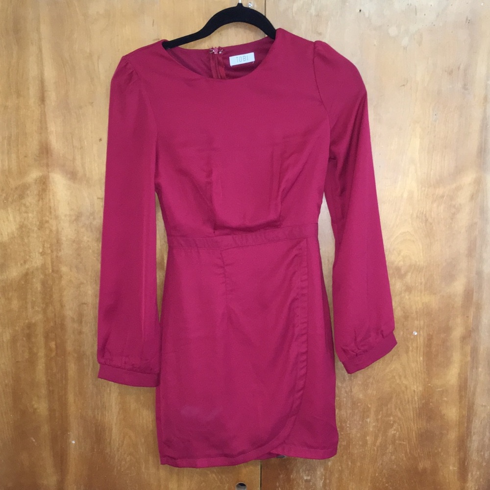 Tobi; red mini dress.